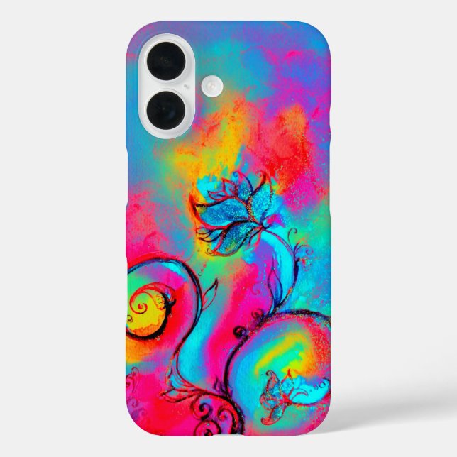 WHIMSICAL BLUME rosa gelb Case-Mate iPhone Hülle (Rückseite)