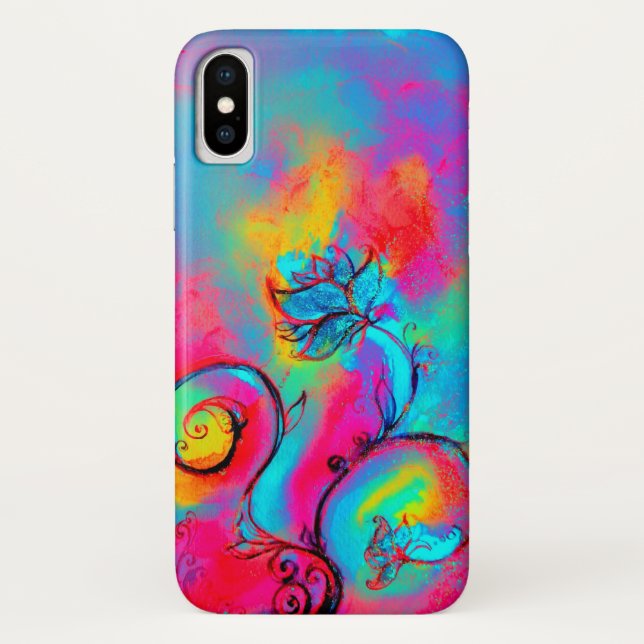 WHIMSICAL BLUME rosa gelb Case-Mate iPhone Hülle (Rückseite)