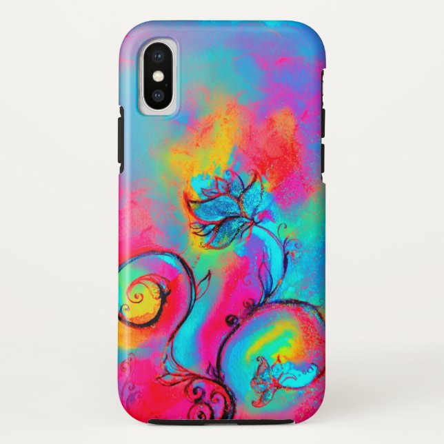 WHIMSICAL BLUME rosa gelb Case-Mate iPhone Hülle (Rückseite)
