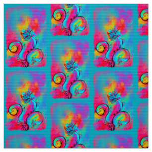 WHIMSICAL BLUME rosa gelb Stoff