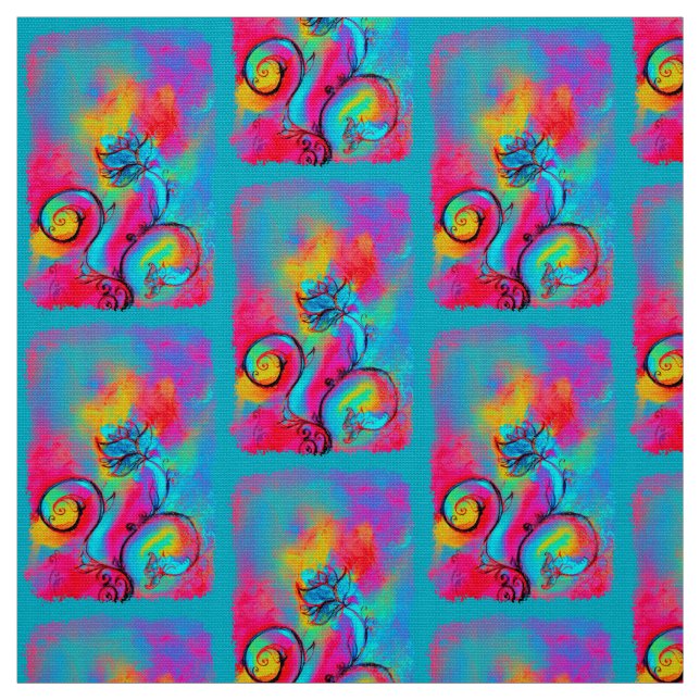 WHIMSICAL BLUME rosa gelb Stoff (Muster)