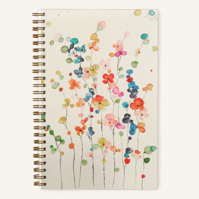 Whimsical Blume SpiralNotebook Notizbuch (Vorderseite)