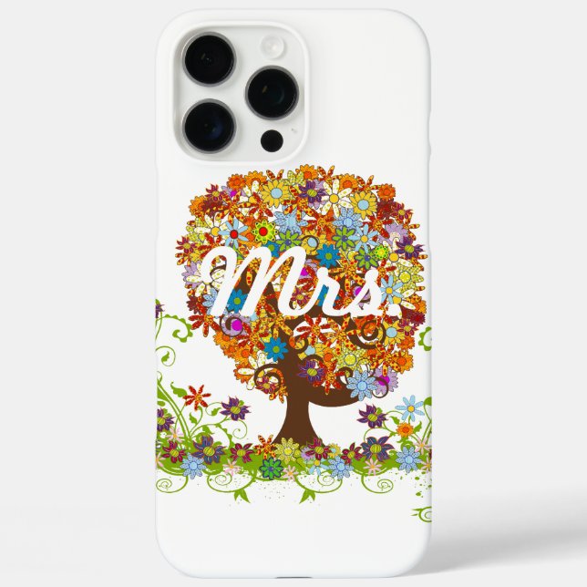 Whimsical Blume Tree Wedding Case-Mate iPhone Hülle (Rückseite)
