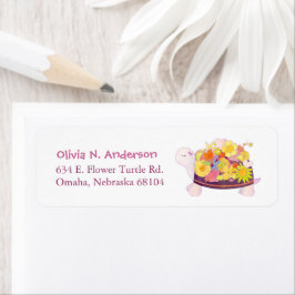 Whimsical Blume Turtle-Adresse