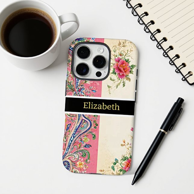 Whimsical Blush and Pastel Paisley Blooms Case-Mate iPhone Hülle (Von Creator hochgeladen)