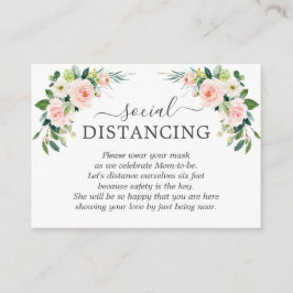 Whimsical Blush Pink Blume Babydusche Details Begleitkarte