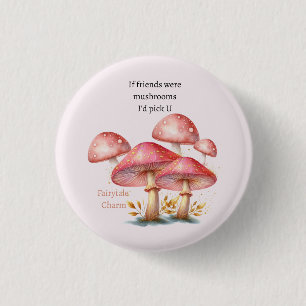 Whimsical Blush Verzauberte Pilze Button