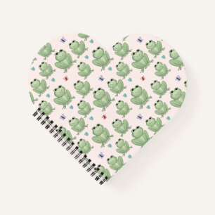 Whimsical Blush Wasserfarben-Frosch-Kinderzimmer Notizbuch