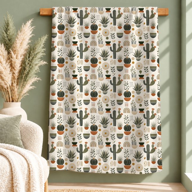Whimsical Boho Blumen Decke Kupfer Staubgrün (Whimsical Boho Flowers Blanket Copper Dusty Green)