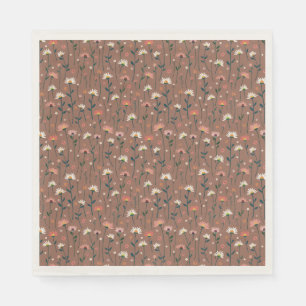 Whimsical Boho Floral Pattern Fall House Erwärmung Serviette