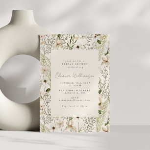 Whimsical Boho Greenerenery Foliage Bridal Brunch Einladung