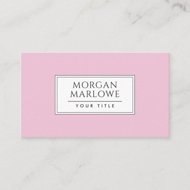 Whimsical Boho Painted Wildblumen Floral Pink Visitenkarte (Vorderseite)