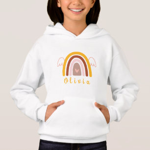 Whimsical Boho Rainbow mit Personalisiertem Namen Hoodie