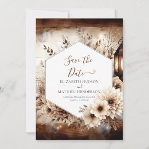Whimsical boho rustic Hochzeit Save The Date