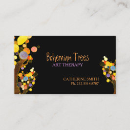 Whimsical Boho Trees Business Termin Karten