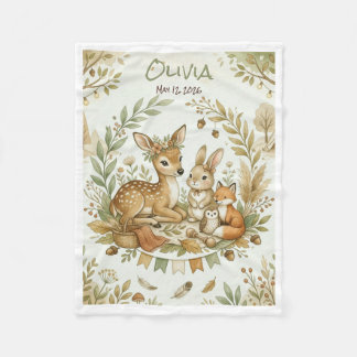 Whimsical Boho-Wald  Fleecedecke