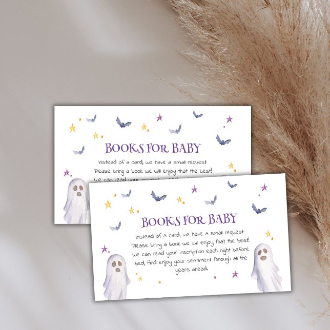 Whimsical Books für Baby Halloween Babydusche Begleitkarte (Whimsical Books For Baby Halloween Baby Shower Enclosure Card)
