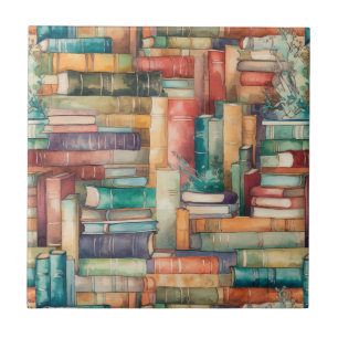 Whimsical Books Tile Fliese