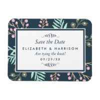 Whimsical Botanical Berry Wedding retten das Datum