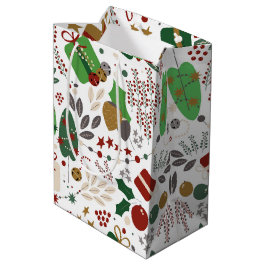 Whimsical Botanical Holiday Mittlere Geschenktüte