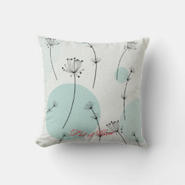 Whimsical Botanical Throw Pillow Cotton Kissen
