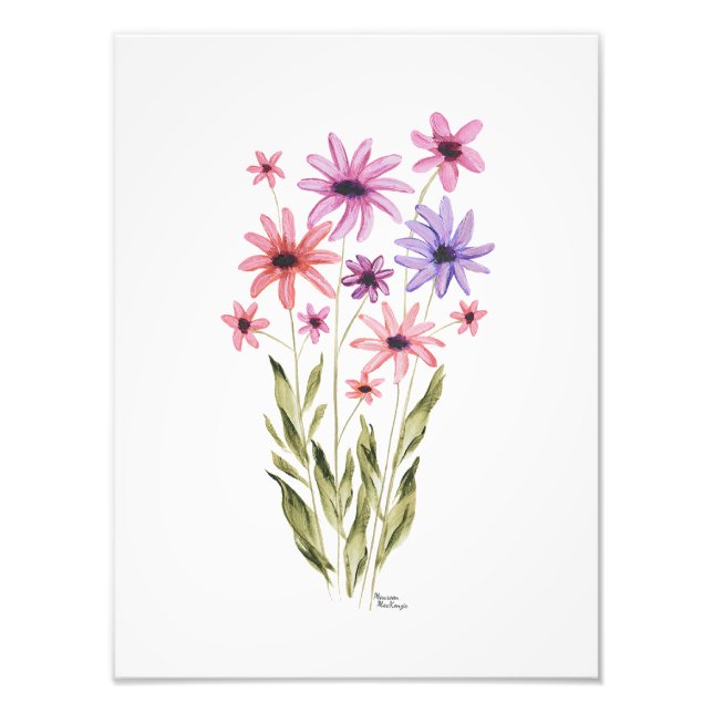 Whimsical Bouquet of Flowers Photo Print Fotodruck (Vorne)