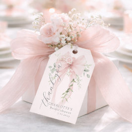 Whimsical Bow She is tying the knot Bridal shower Geschenkanhänger