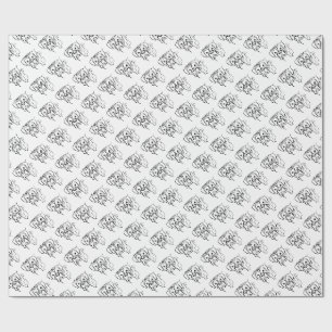 Whimsical Boxer: Bearbeiten von Text Line Art Geschenkpapier