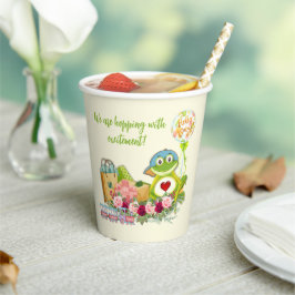 Whimsical Boy Frog Babydusche Papiertüten Pappbecher