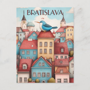 Whimsical Bratislava Travel Postkarte