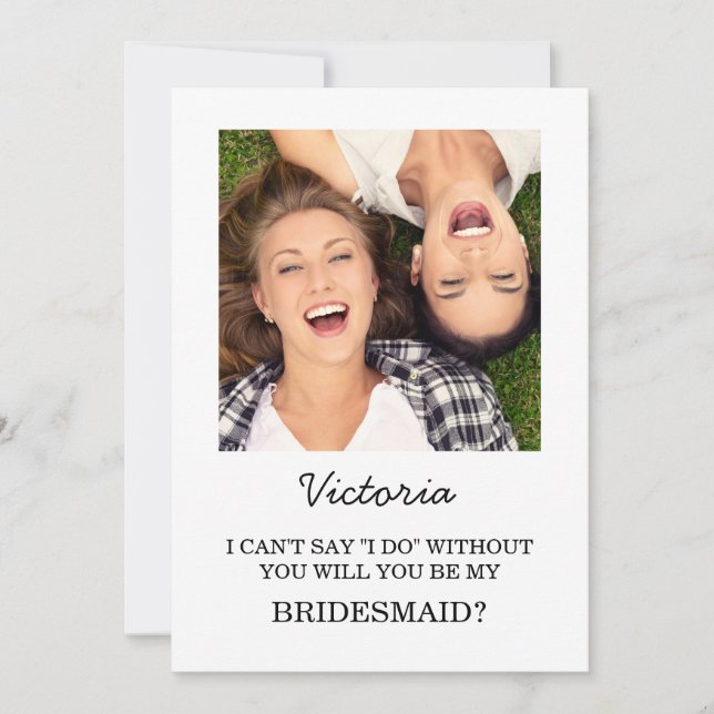 Whimsical Bridesmaid Vorschlagskarte Einladung (Vorderseite)