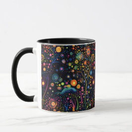 Whimsical Bright farbenfrohe Bäume Tasse
