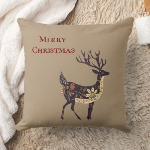 Whimsical Brown Deep Christmas Kissen
