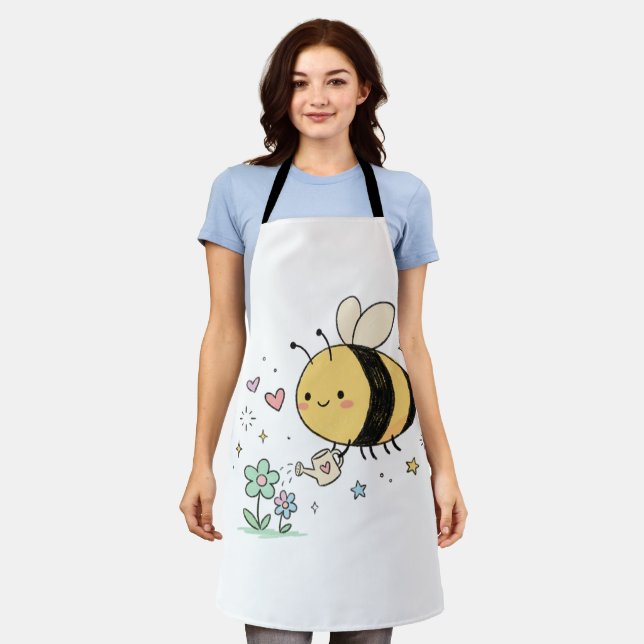  Whimsical Bumblebee Nature Lover  Schürze (Getragen)