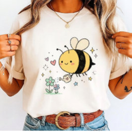  Whimsical Bumblebee Nature Lover  Tri-Blend Shirt