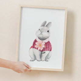 Whimsical Bunny Blume Holz Kinderzimmer Dekoration