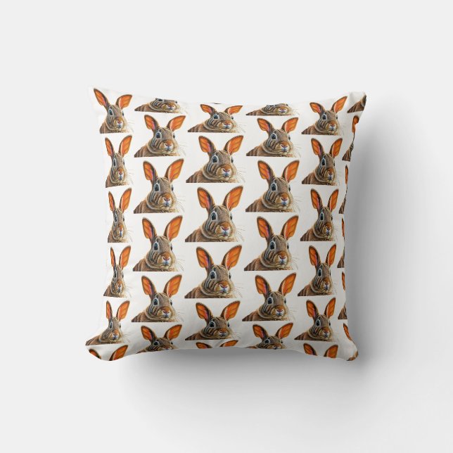 "Whimsical Bunny Kissen (Vorderseite)