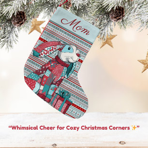 Whimsical Bunny  Kleiner Weihnachtsstrumpf