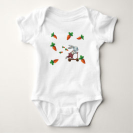 Whimsical Bunny Ride Baby Strampler