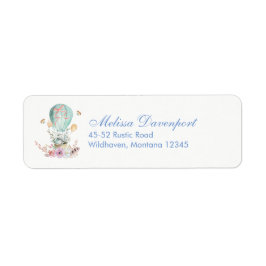 Whimsical Bunny Riding in einem Heißluftballon