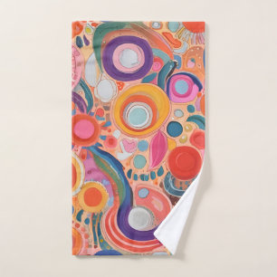 Whimsical bunt abstrakt Art Handtuch