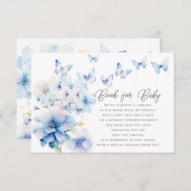 Whimsical Butterfets Book for Baby Enclosure Card Begleitkarte (Vorne/Hinten)