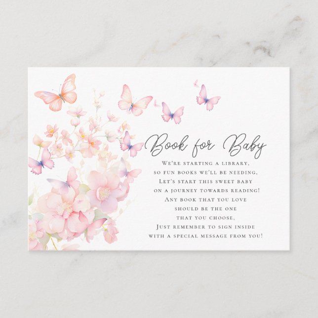 Whimsical Butterfets Book for Baby Enclosure Card Begleitkarte (Vorderseite)