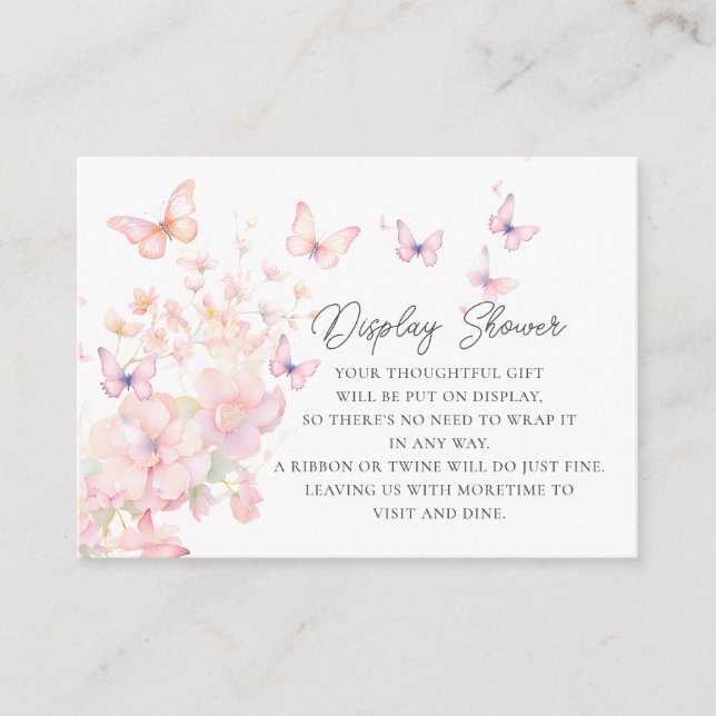 Whimsical Butterflies Display Dusche Begleitkarte (Vorderseite)