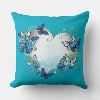 Whimsical Butterflies Heart Pillow Kissen