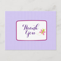 Whimsical Butterfly auf Lilac Polka Dots Danke