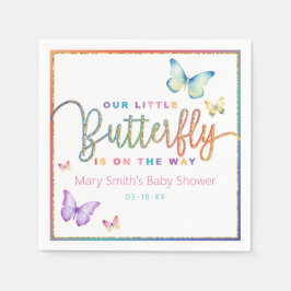 Whimsical Butterfly Babydusche Napkins - Frühjahr Serviette