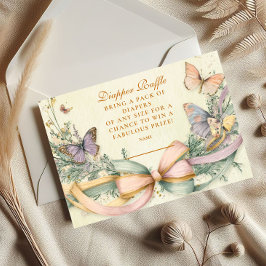 Whimsical Butterfly Bow Diapper Raffle Begleitkarte