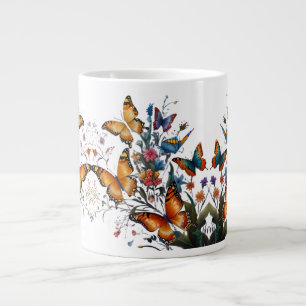 Whimsical Butterfly Garden Jumbo-Tasse