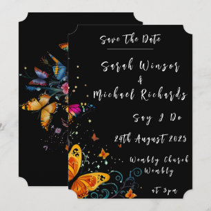 Whimsical Butterfly Garden Wedding Einladung